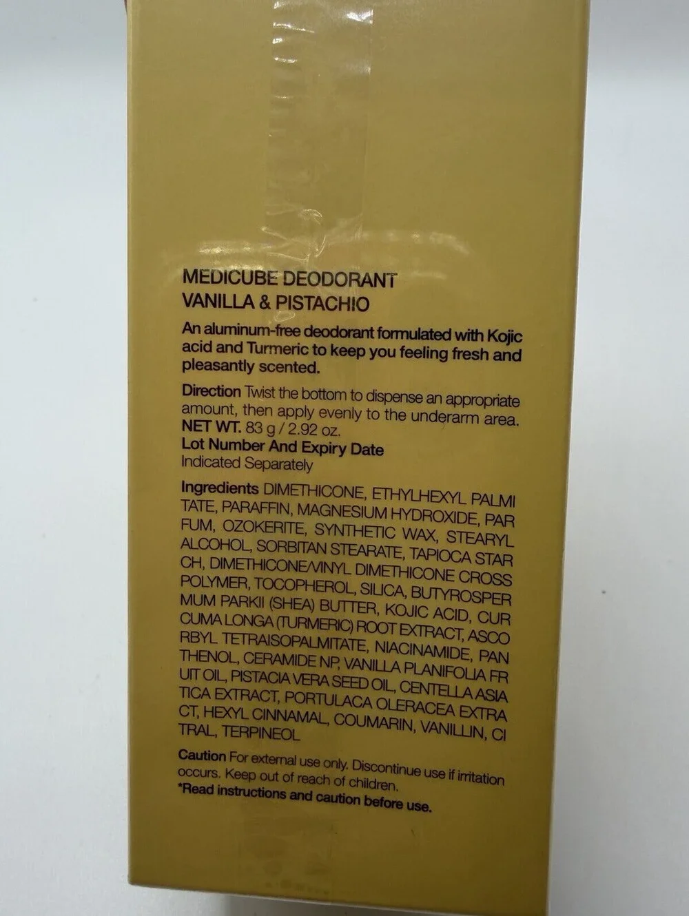 Medicube Fresh That Lasts Deodorant Vanilla & Pistachio 2.92 oz 83g Sealed NIB